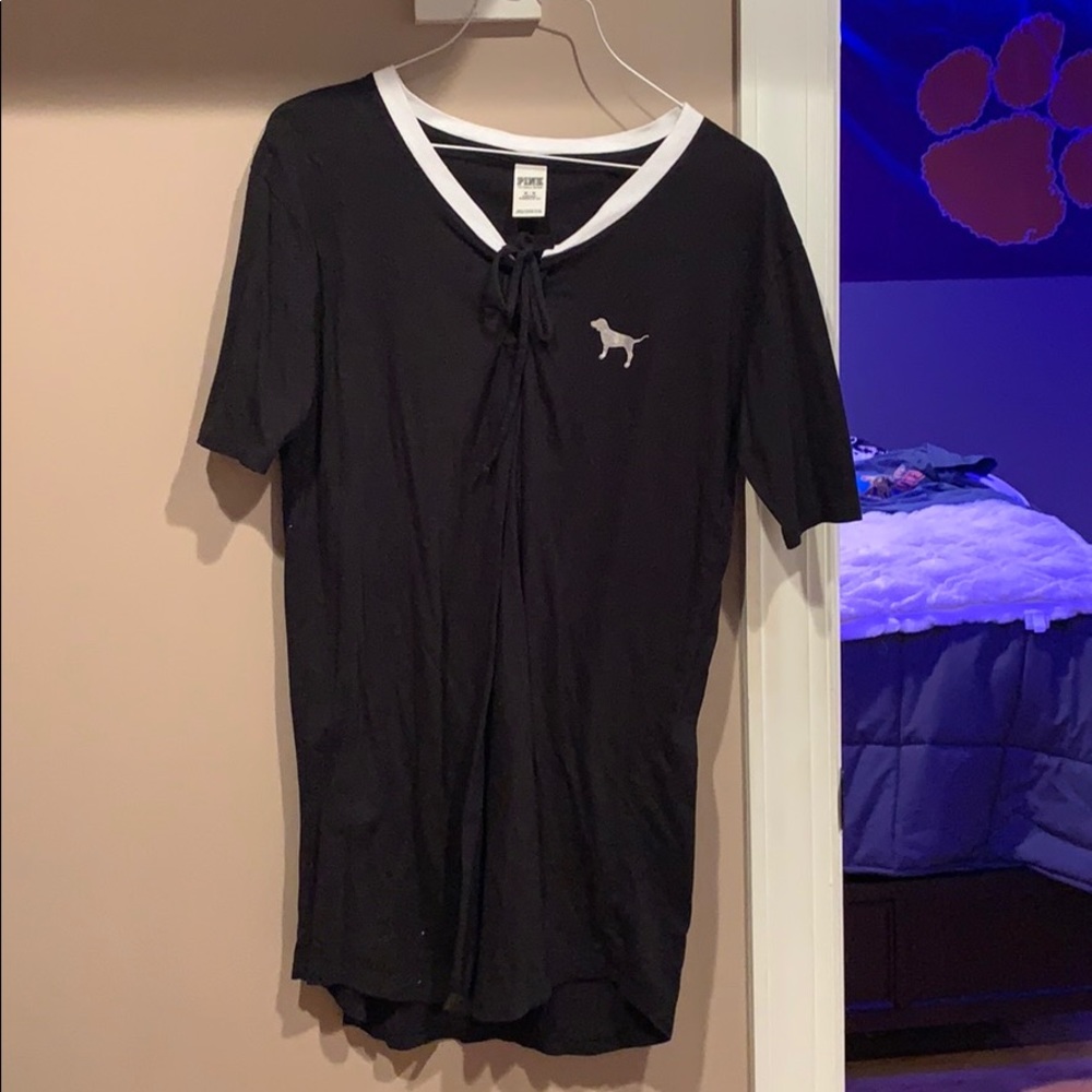 pink victoria secret sleepwear shirt